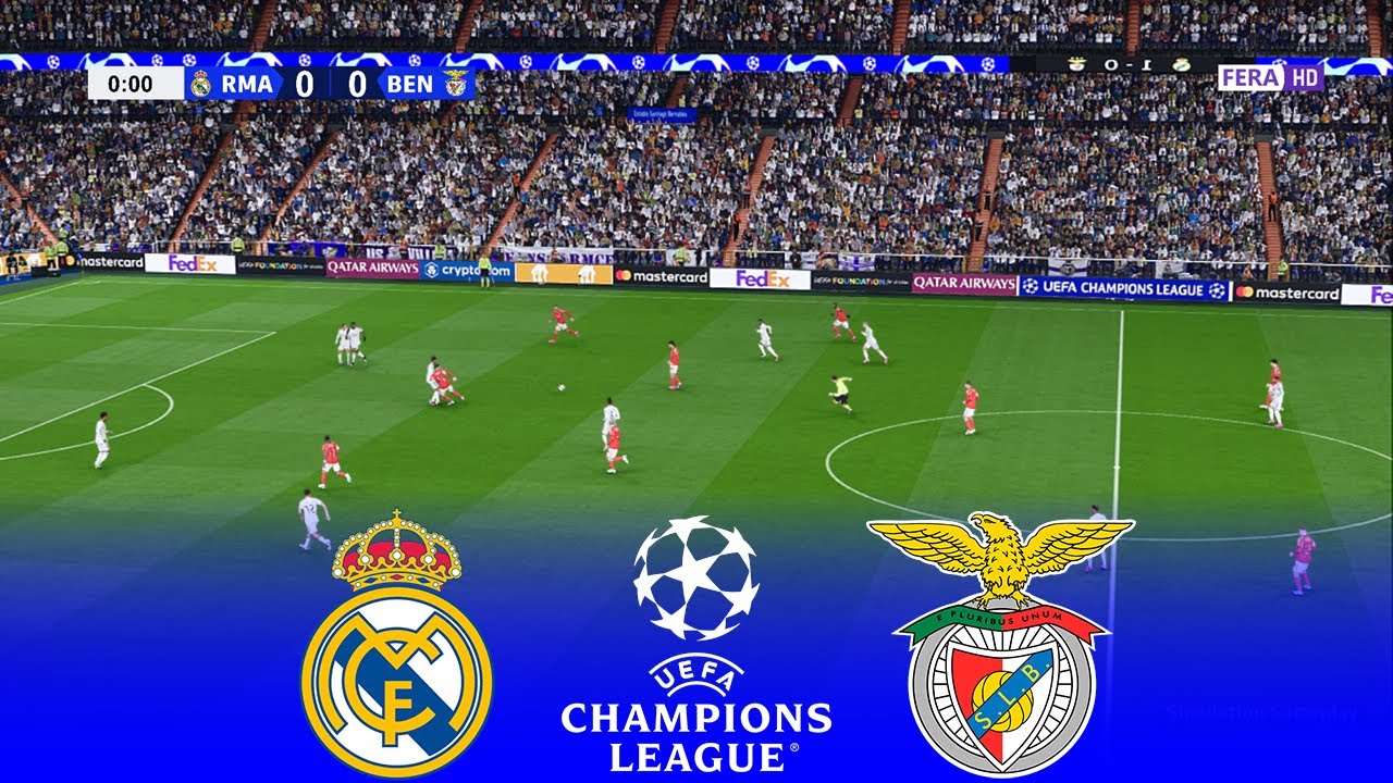 REAL MADRID vs BENFICA Live | UEFA Champions League 2026 | 25/02/2026 | Simulation PES 2021 Gameplay