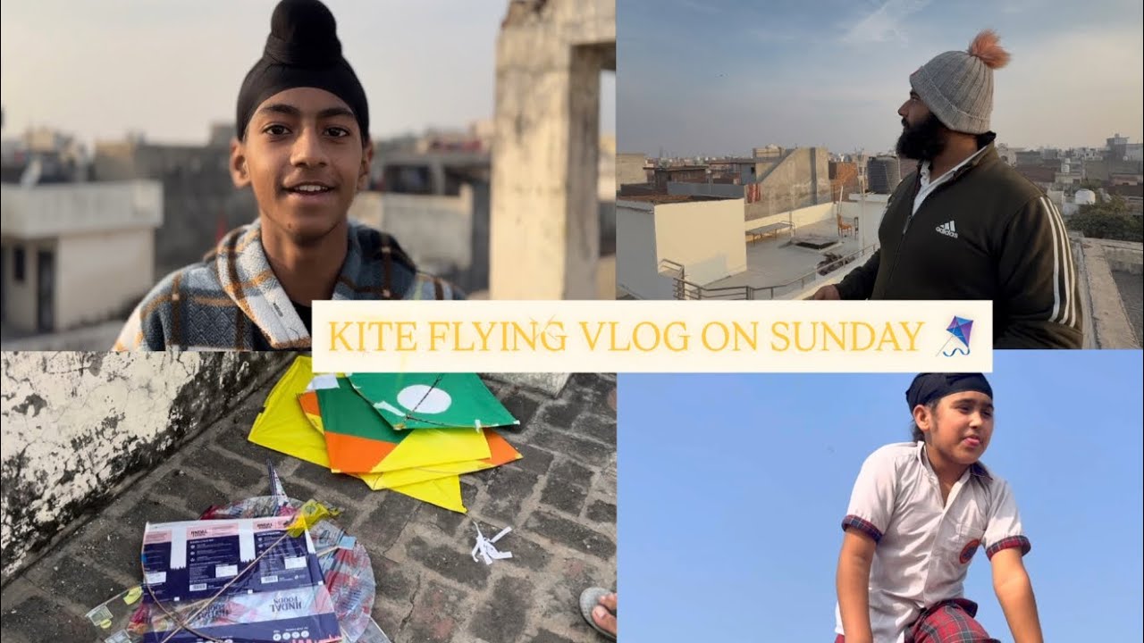 KITE FLYING & FIGHTING ON SUNDAY 🪁❤️#trending #kite #vairalvideo #vlog #kiteground 