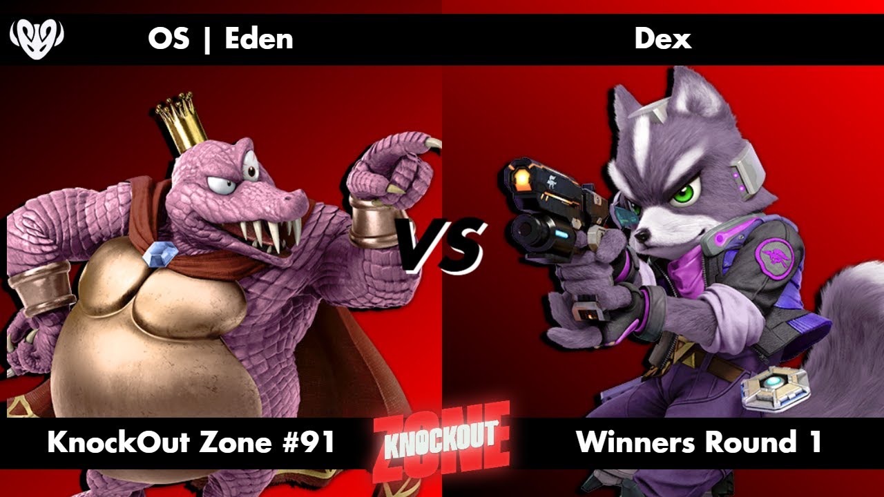KnockOut Zone #91 - SSBU Winners Round 1 - Eden (King K. Rool) vs Dex (Fox)