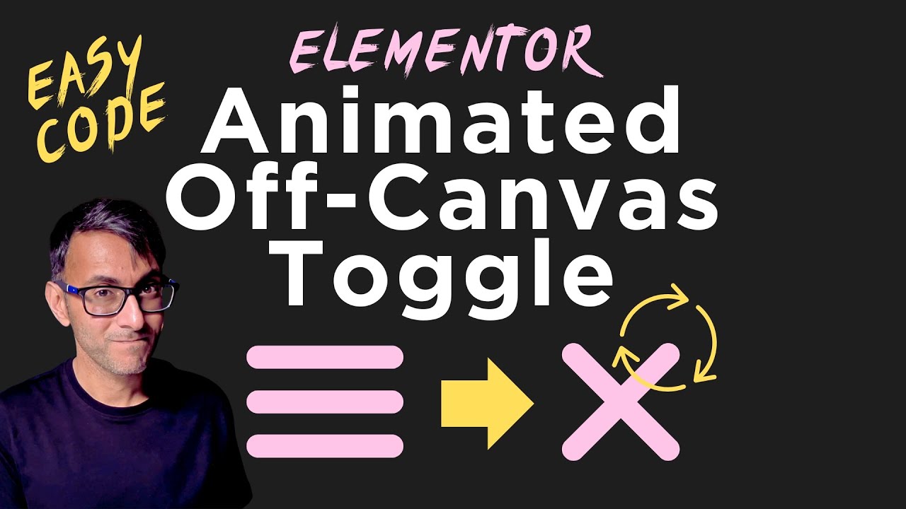 Off Canvas Toggle Animation with Elementor