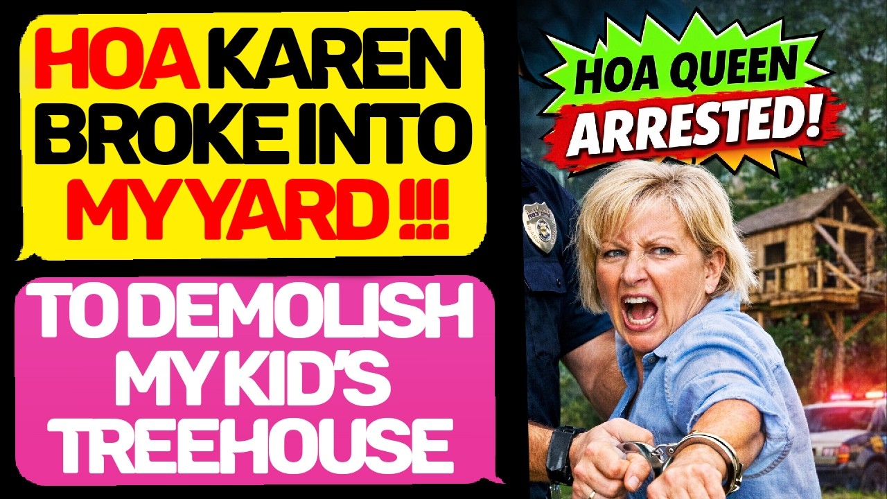 HOA Karen BROKE Into My Yard to DEMOLISH My Kid’s Treehouse… BIG Mistake r/EntitledPeople
