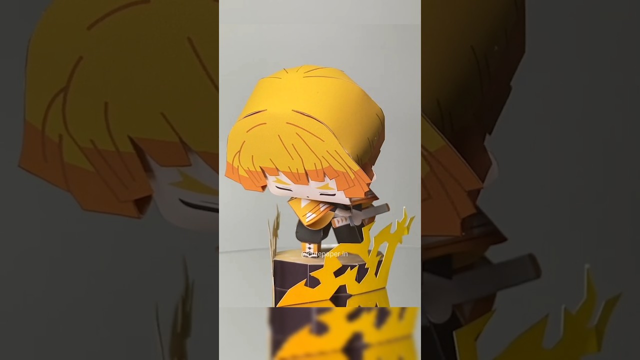 ⚡ Zenitsu #papercraft | Demonslayer Action figure | #demonslayer #zenitsuandnezuko | #Anime Works