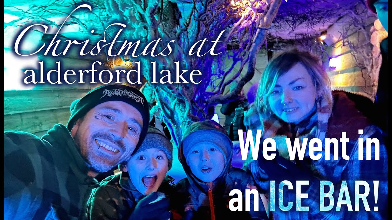 Alderford Lake at Christmas! We had a drink in an ACTUAL ICE BAR!