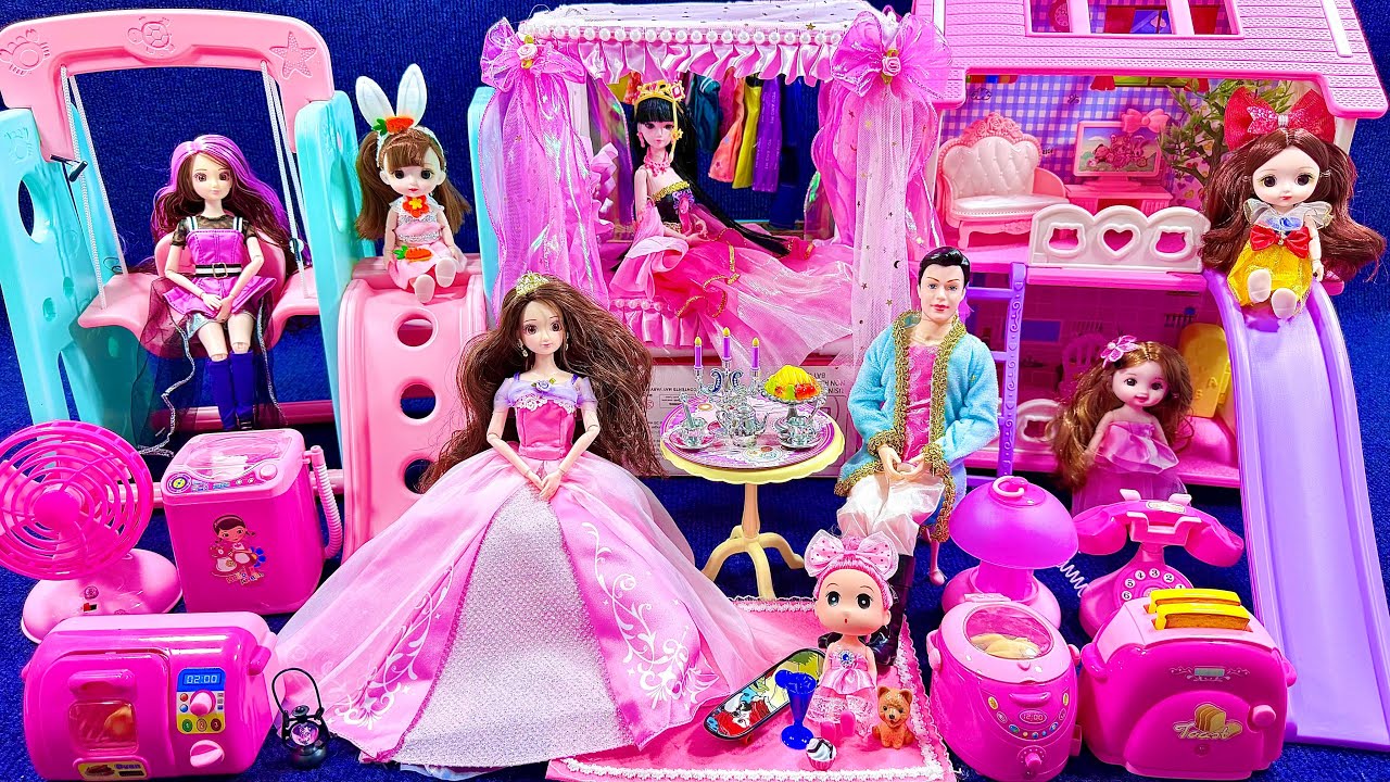 18 Minutes Satisfying with Unboxing Cute Princess House & Cozy Bedroom Collection Toys Review | ASMR