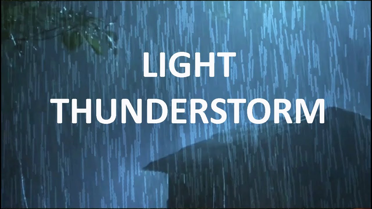 Light Thunderstorm | 10 HOURS | Rain, Sleep, Stress, ASMR, Study, White Noise, Anxiety, Relax