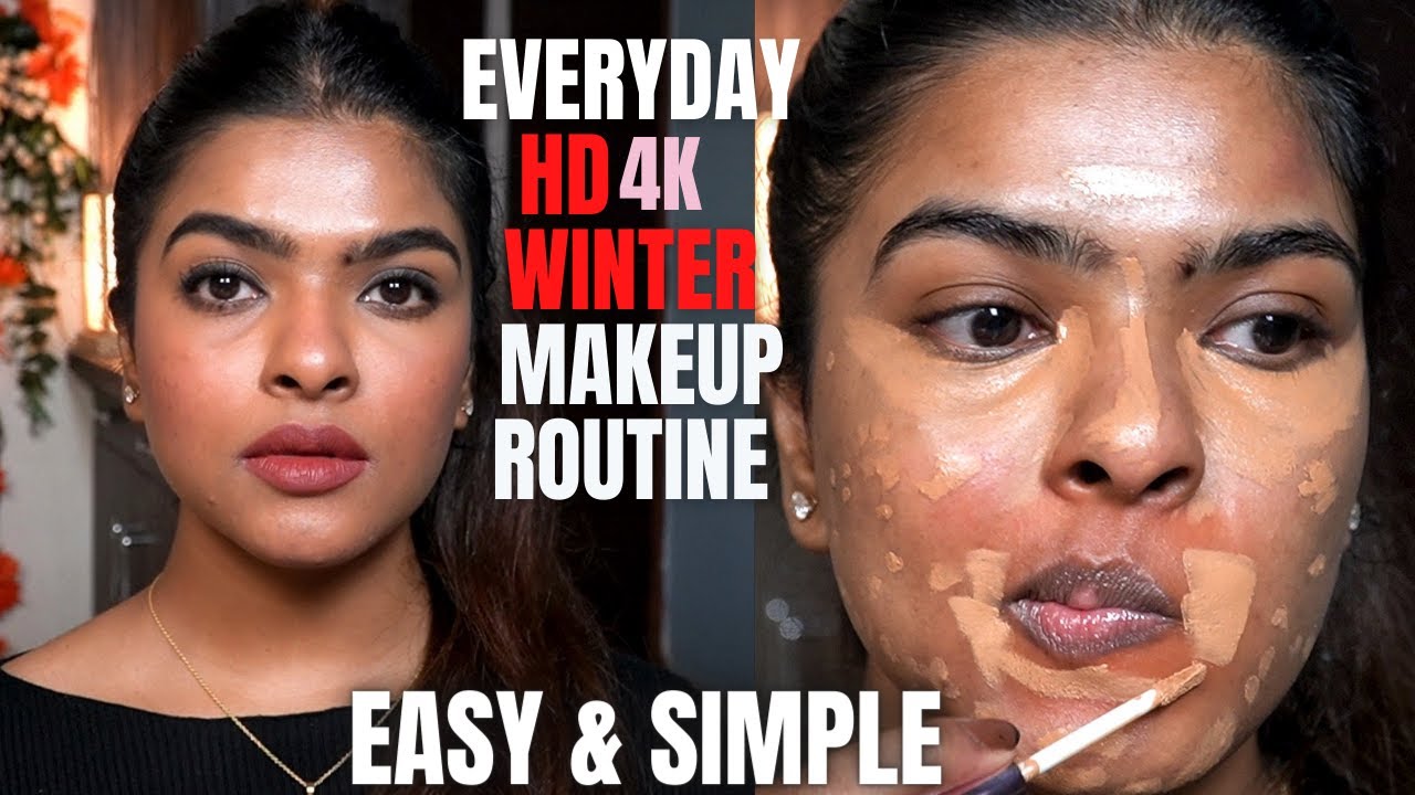 my Everyday Winter Makeup in 4K HD | Easy makeup Tutorial #nofilter | Shalini Mandal