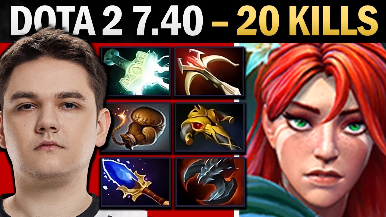 Windranger Pro Carry with Mjolnir and 20 Kills - Dota Gameplay