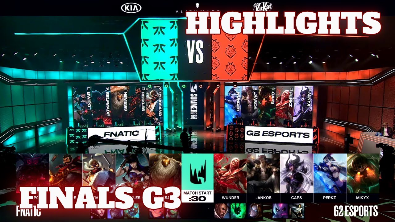 Fnatic vs G2 Esports - Game 3 Highlights | Grand Finals S10 LEC Summer 2020 | FNC vs G2 G3