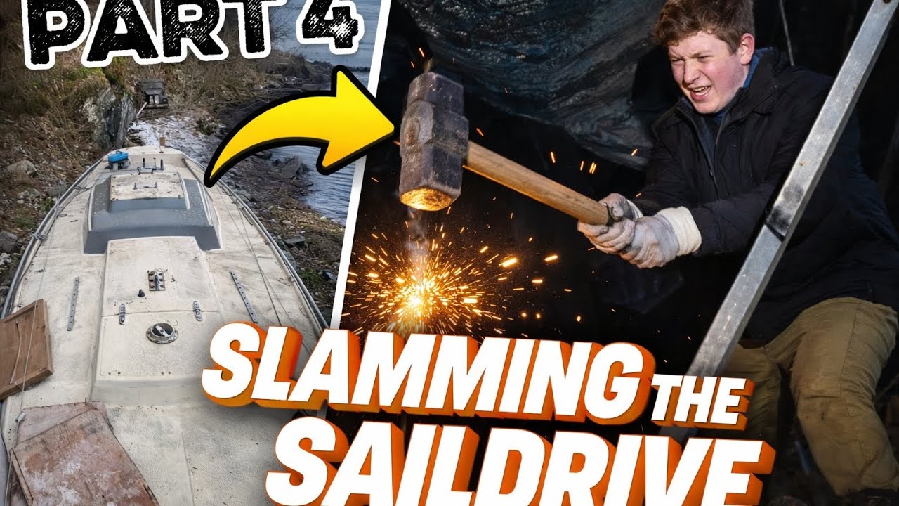 Part 4 of fixing the shit boat out with the saildrive #boatrestoration #classicboat #sailboat 