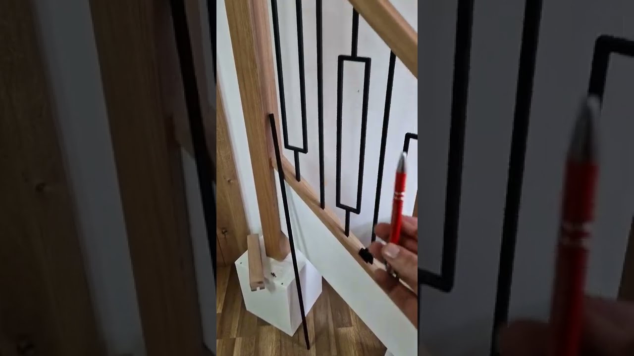 Tralka metalowa prosta czarna