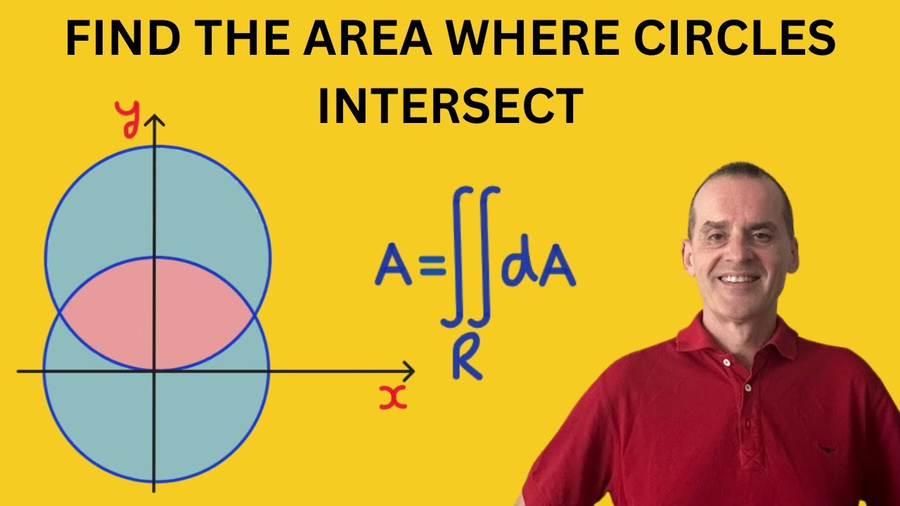 Find the Area of Intersection of 2 Circles | Double Integrals & Polar Coordinates