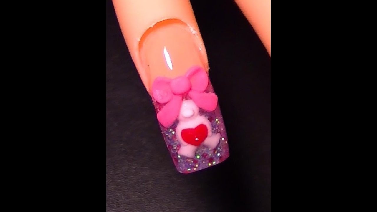 Acrylic Nail Tutorial - 2011 Valentine's Day #2