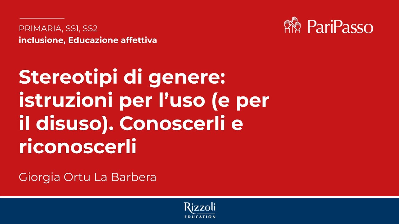 Stereotipi di genere | Conoscerli e riconoscerli | Giorgia Ortu La Barbera