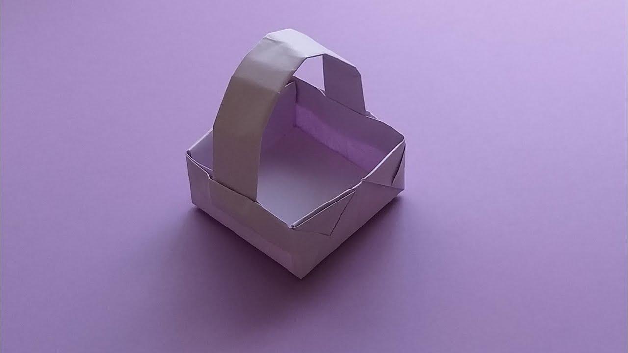 Comment faire un Panier avec Anse en papier| Origami Basket with a Handle