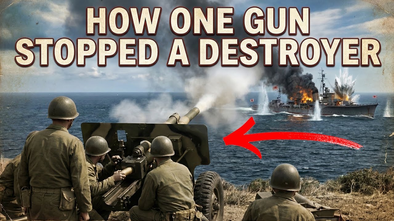 Watch How a 75mm Cannon Took Down a Japanese Destroyer in Minutes | WW2 History