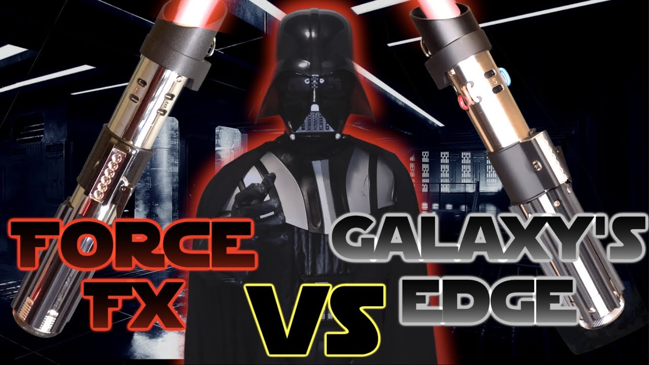 Comparing Darth Vader's Galaxy's Edge and Force FX Lightsabers!!