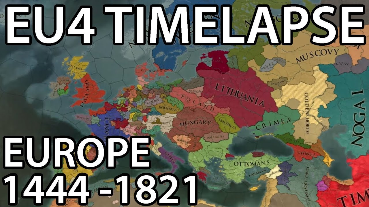 EU4 Timelapse - (Europe 1444-1821)