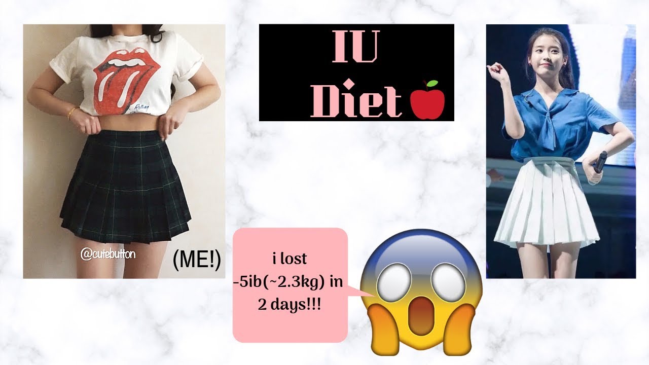 I tried Kpop idol IU's diet and LOST 5 POUNDS IN 2 DAYS! 아이유 다이어트 해봤어요! |cutebutton|