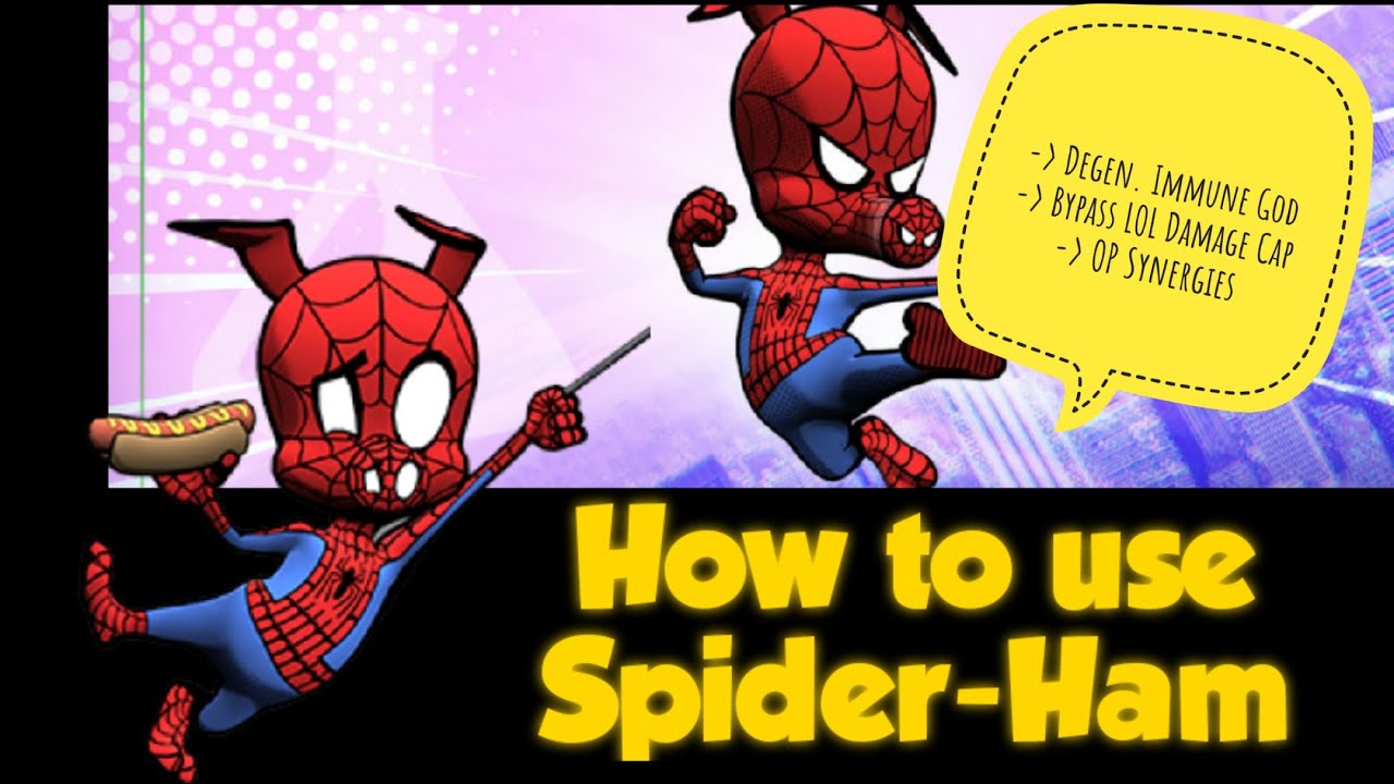 How to use Spiderham | Full Breakdown | Degen Immune God | Marvel Contest of Champions