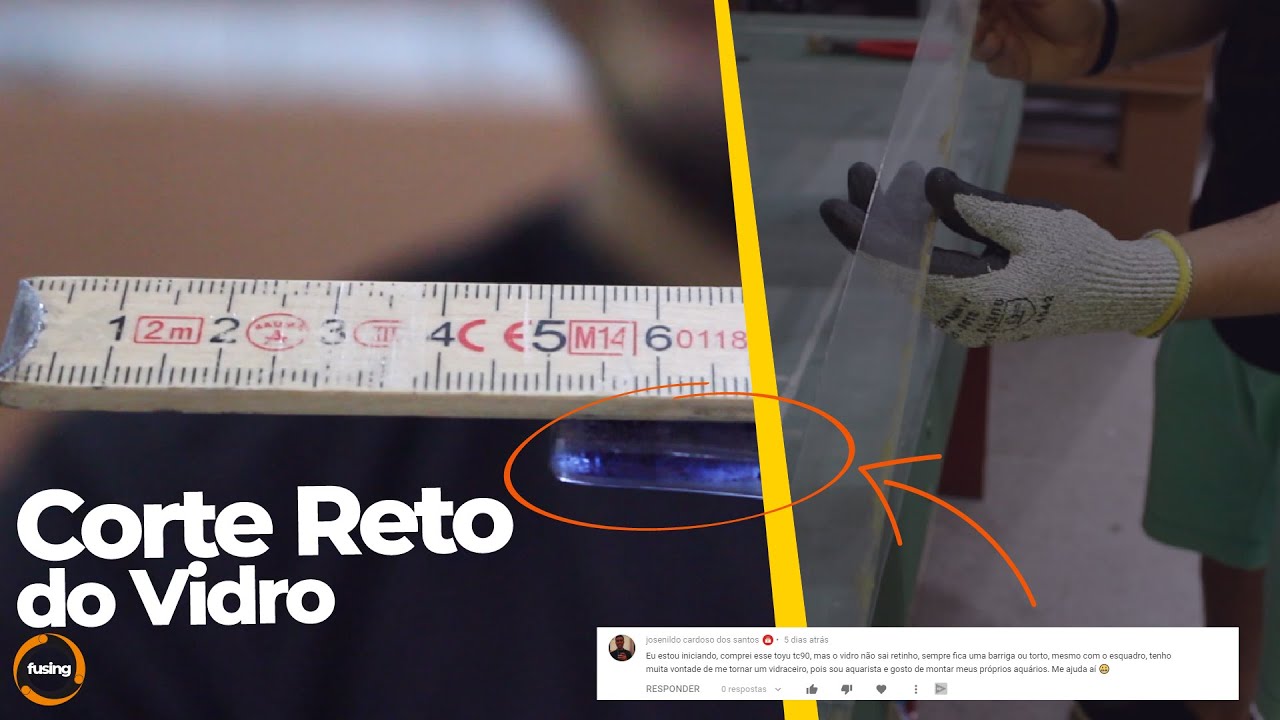 Como cortar o Vidro RETO de forma Rápida - Isso Independente do tamanho! || EVANDRO DAMASCENO
