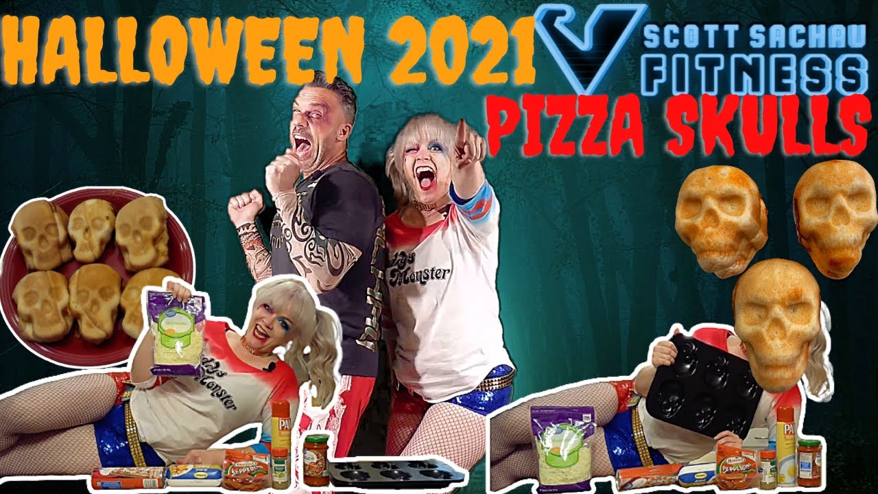 Halloween 2021 Healthy Pizza Skulls