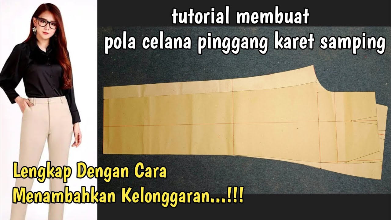 pola celana karet samping