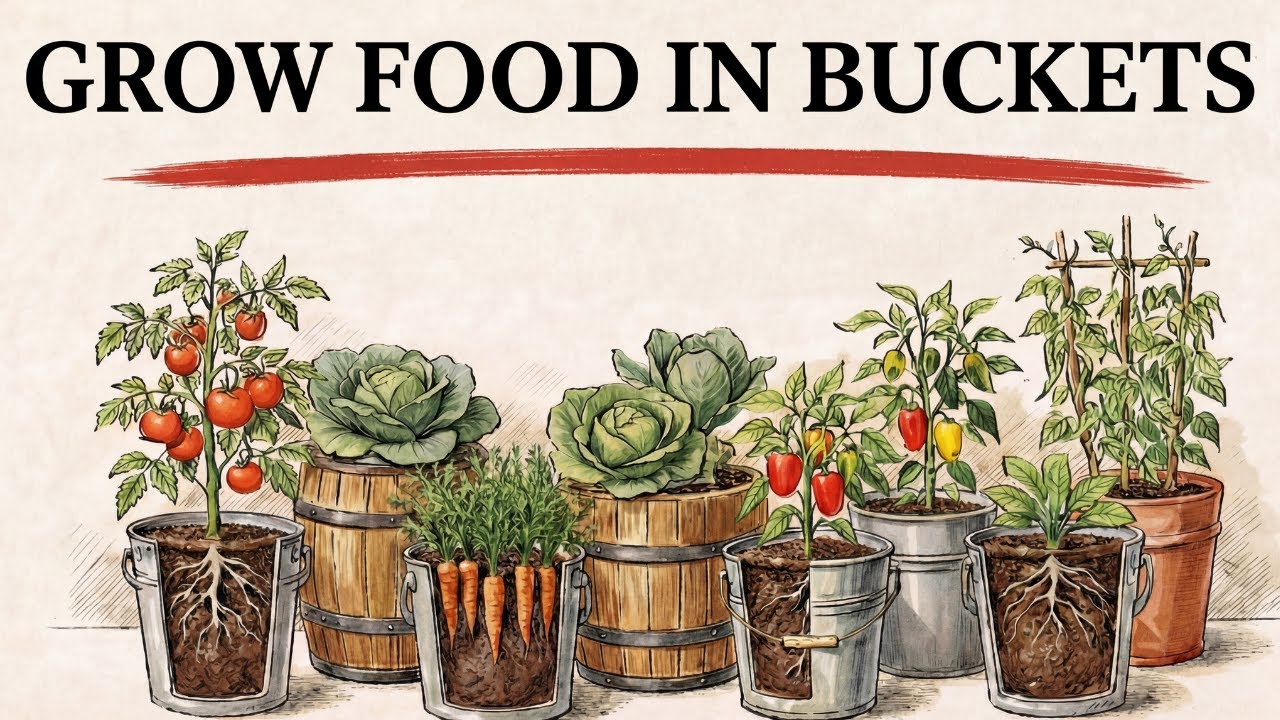 22 Vegetables You Can Grow in Buckets to Feed Your Family All Year