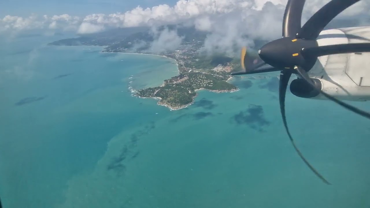 Bangkok Airways ATR-72 600 Takeoff From Koh Samui 