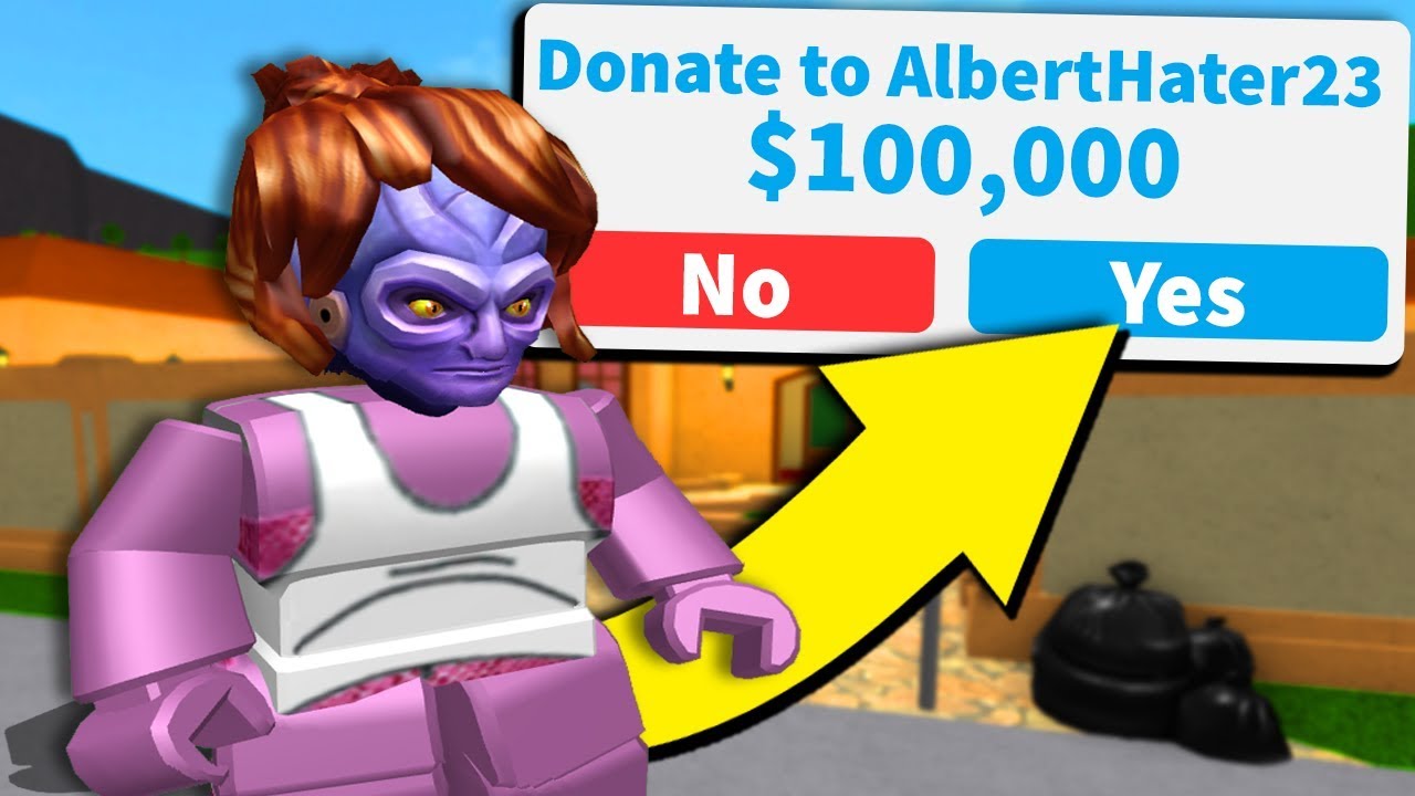 Bloxburg THANOS makes noobs RICH