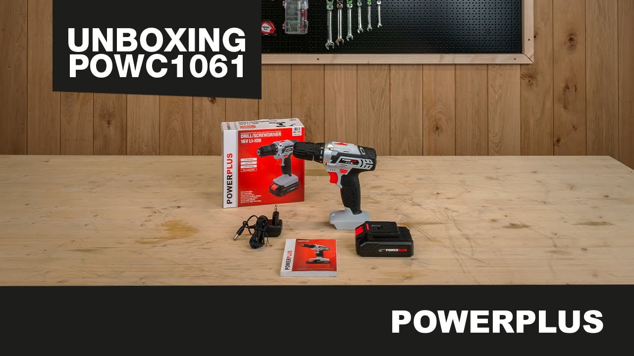 POWERPLUS - Unboxing the POWC1061 drill/screwdriver