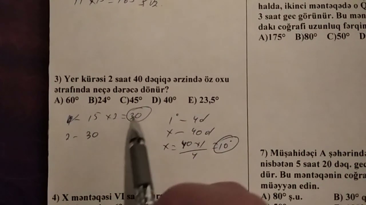 Saat məsələləri (sadə) (Qarayev Xanəhməd)