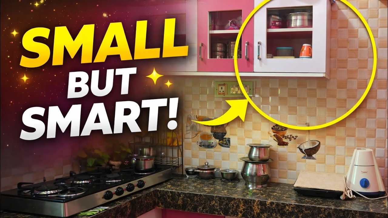 Low Budget Small Kitchen Tour | Space Saving Ideas in tamil 