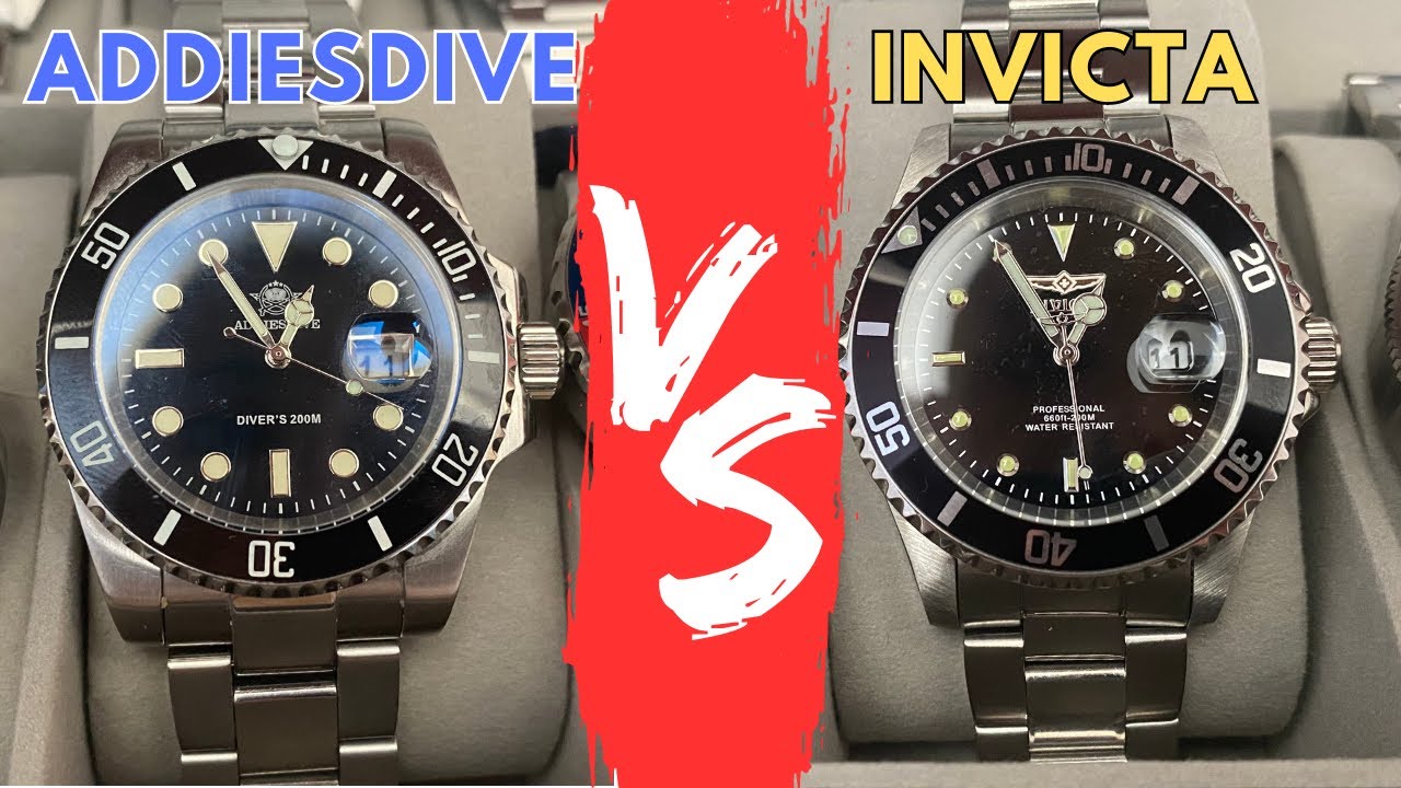 Addiesdive MY H3 Vs Invicta Pro Diver Comparison - Which One Is The Best Budget Submariner Homage