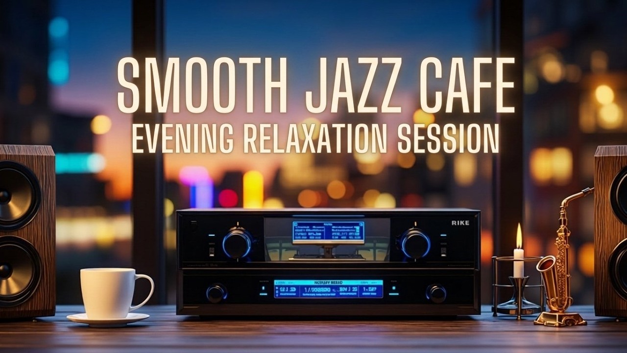 Атмосфера смуз-джаз кафе ~ Расслабляющая инструментальная душа для учебы 🌃