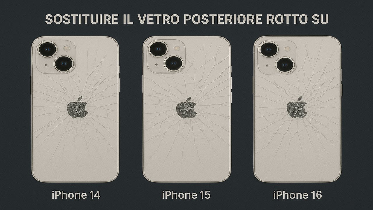 Sostituire il vetro posteriore rotto su iPhone 14 - iPhone 15 - iPhone 16 - Guida Completa