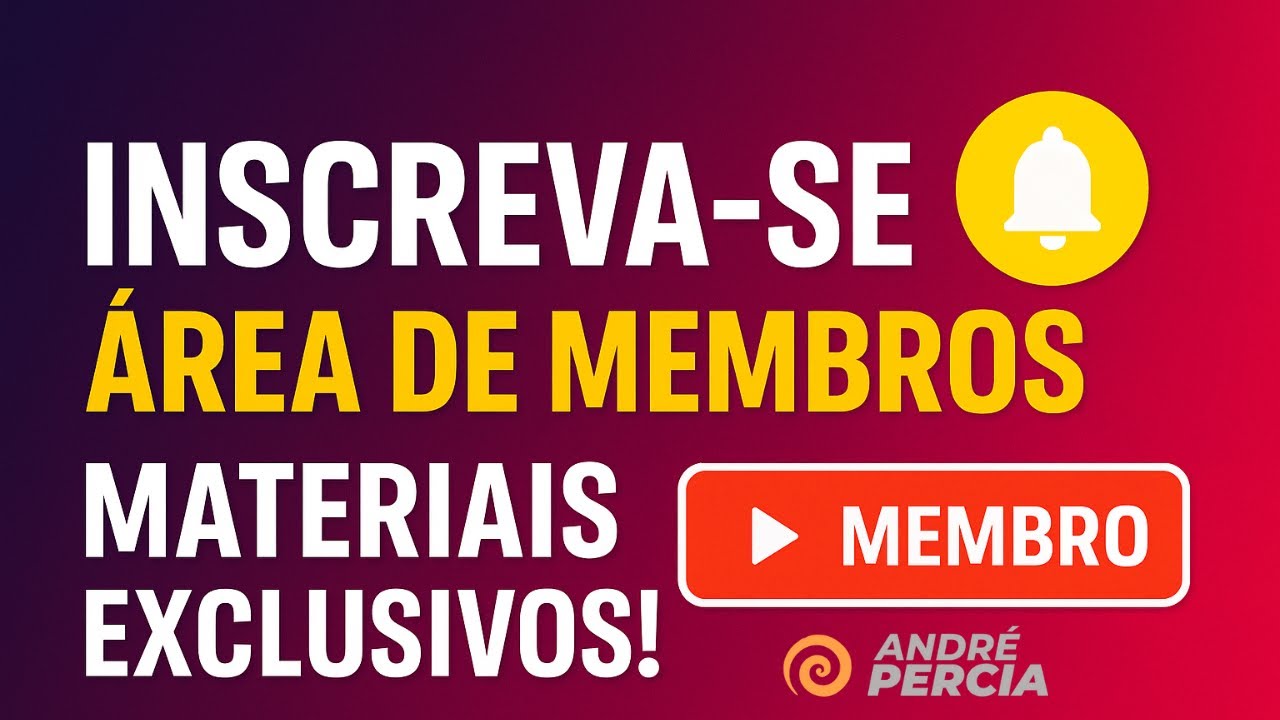 Seja membro do meu canal no YouTube e obtenha acesso exclusivo a materiais que transformar&atilde;o a sua