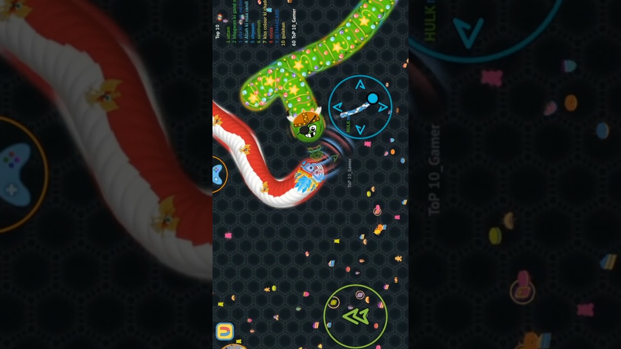 WORMATE.IO THE BEST EPIC 😱#wormate.io#worm.io#snake#io#headshot #shots