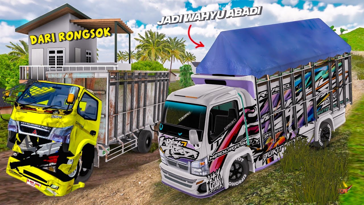 Dikasih truck Rongsok, Mimin Rombak Jadi truck Wahyu Abadi!🔥Es Truck Simulator ID