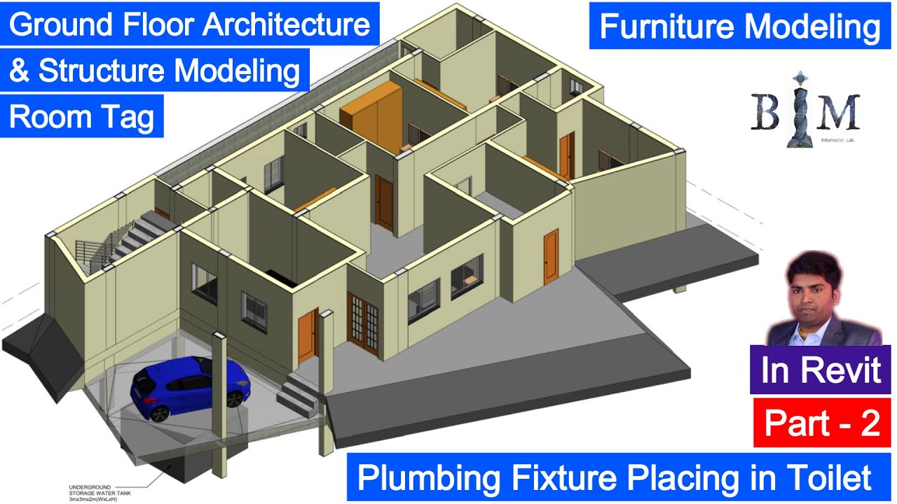 Ep-237 # Ground Floor Architecture & Structure | Room Tag | Furniture & Plumbing Fixture | Part - 2