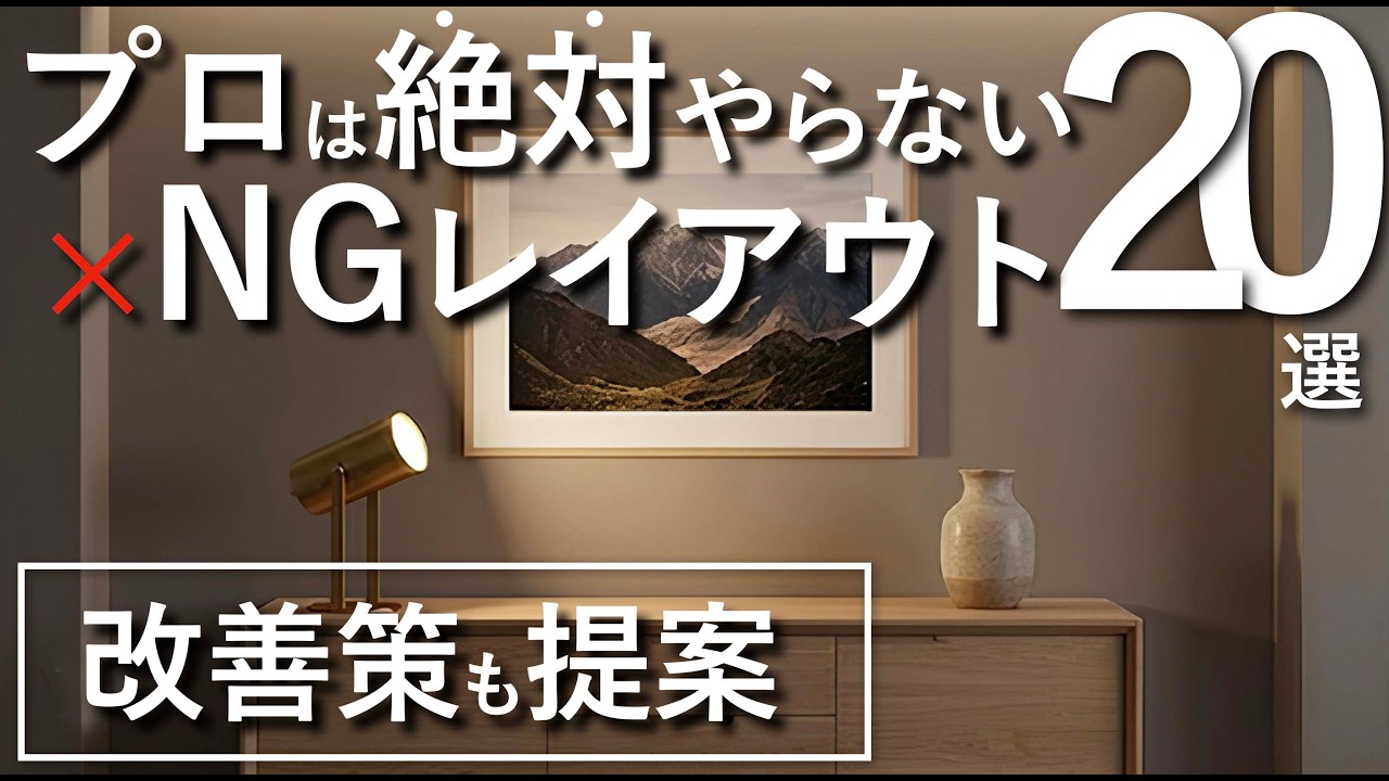 【保存版】インテリアのプロが絶対にやらないNGレイアウト＆改善テクニック20選