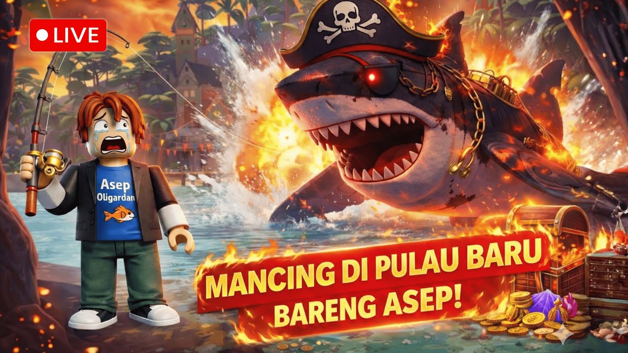 LIVE Mancing Bareng Asep di Pulau Baru FIsh it - Roblox