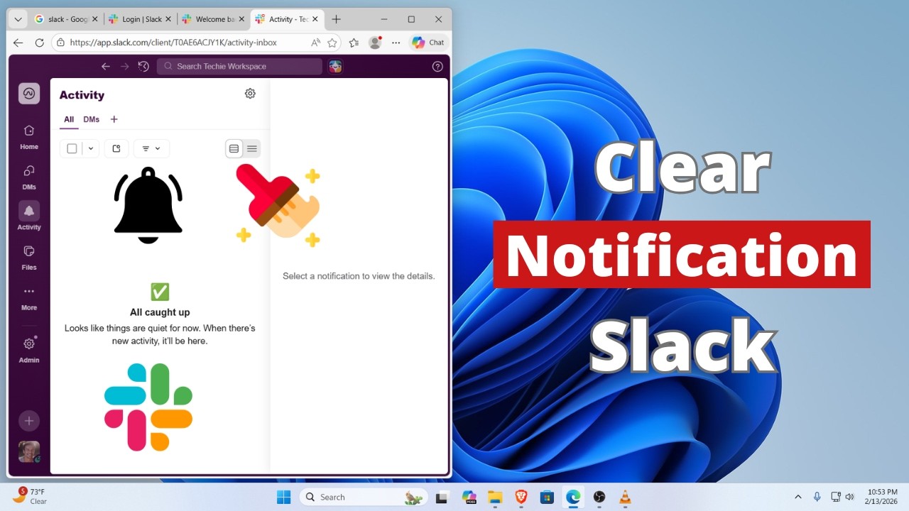 Как удалить все уведомления в Slack