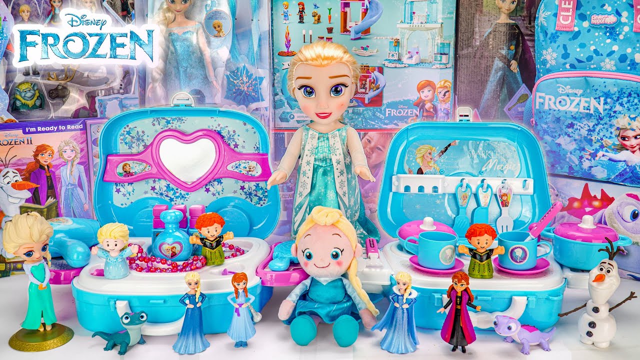 Satisfying Unboxing with Cute Disney Frozen Toys Collection | Elsa's Blue Makeup and Kitchen Toys