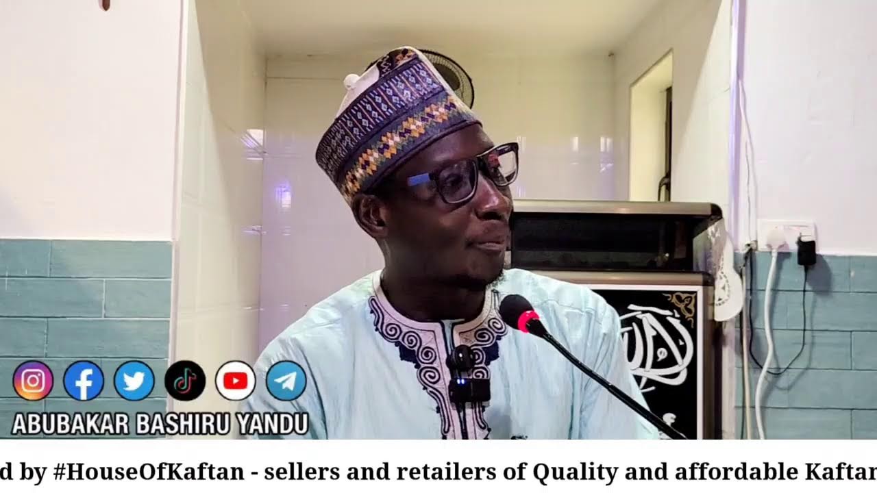 📹 𝐌𝐄𝐒𝐒𝐀𝐆𝐄𝐒 𝐅𝐑𝐎𝐌 𝐓𝐇𝐄 𝐐𝐔𝐑'𝐀𝐍 - 07
🎙𝐒𝐩𝐞𝐚𝐤𝐞𝐫 : ABUBAKAR BASHIRU YANDU.
