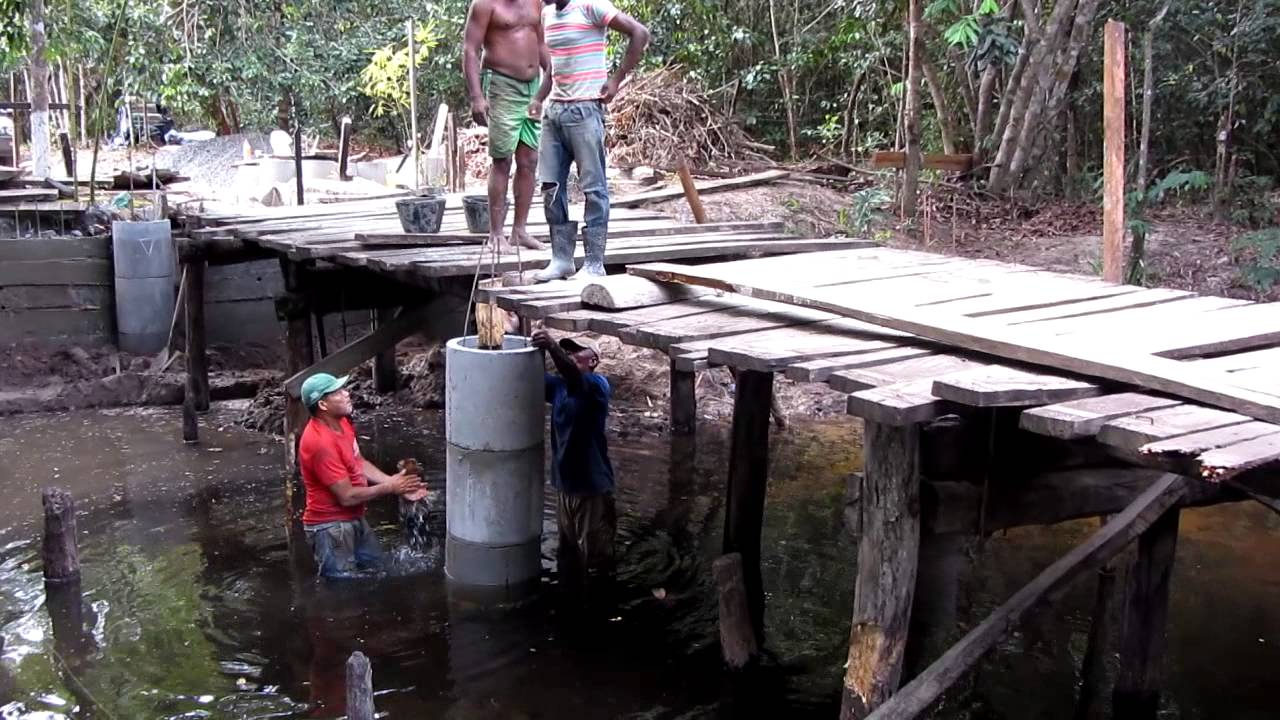 construção de ponte de concreto na área rural com baixo custo