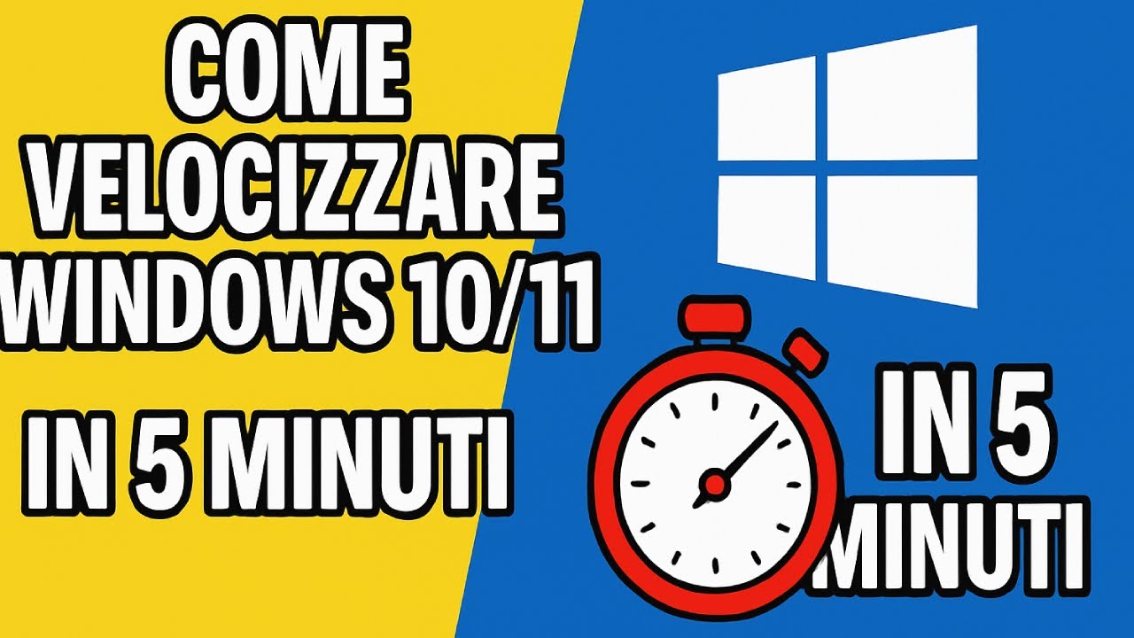 COME VELOCIZZARE WINDOWS 10/11 IN 5 MINUTI!