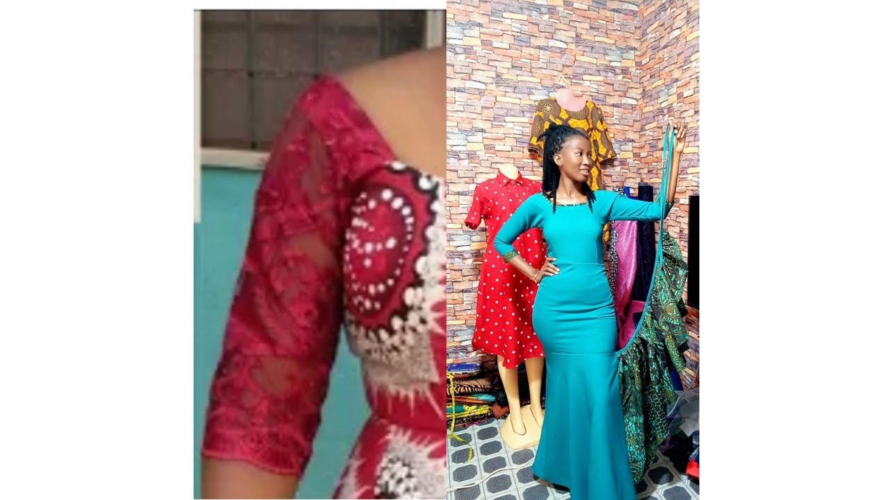jinsi ya kukata na kushona nguo ya kutoa nchi 5 yenye mikono mirefu, off shoulder with sleeves