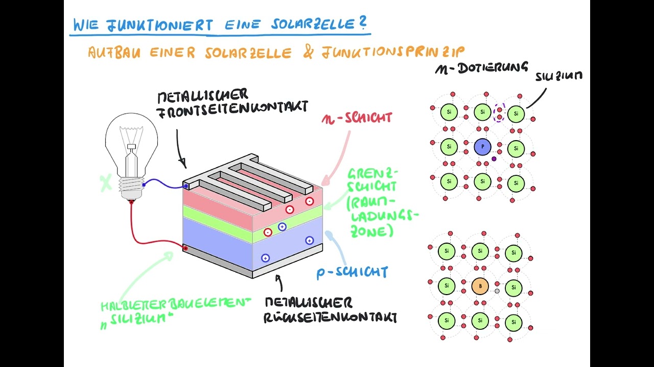 Wie funktioniert eine Solarzelle - Aufbau und Funktionsprinzip