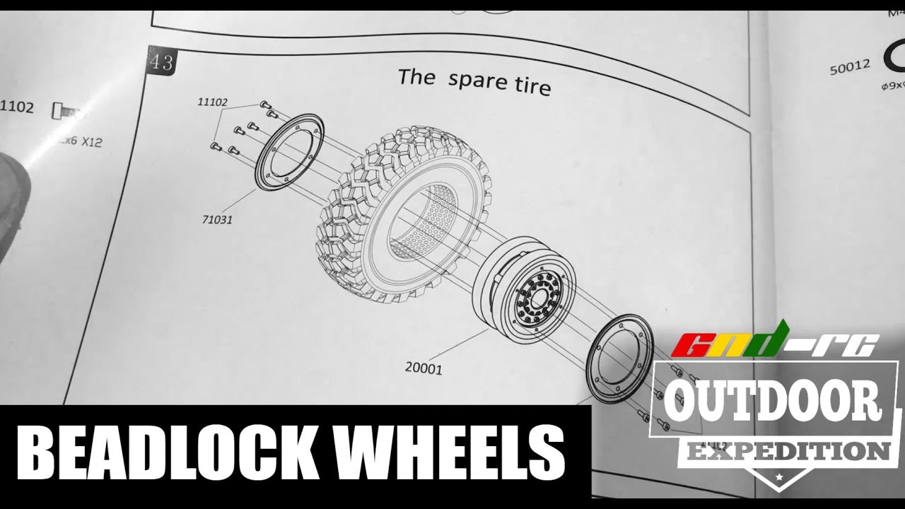 Cross RC HC6 6x6 Military Truck Kit Build Series  - Part 7   Mounting Rims & Tires