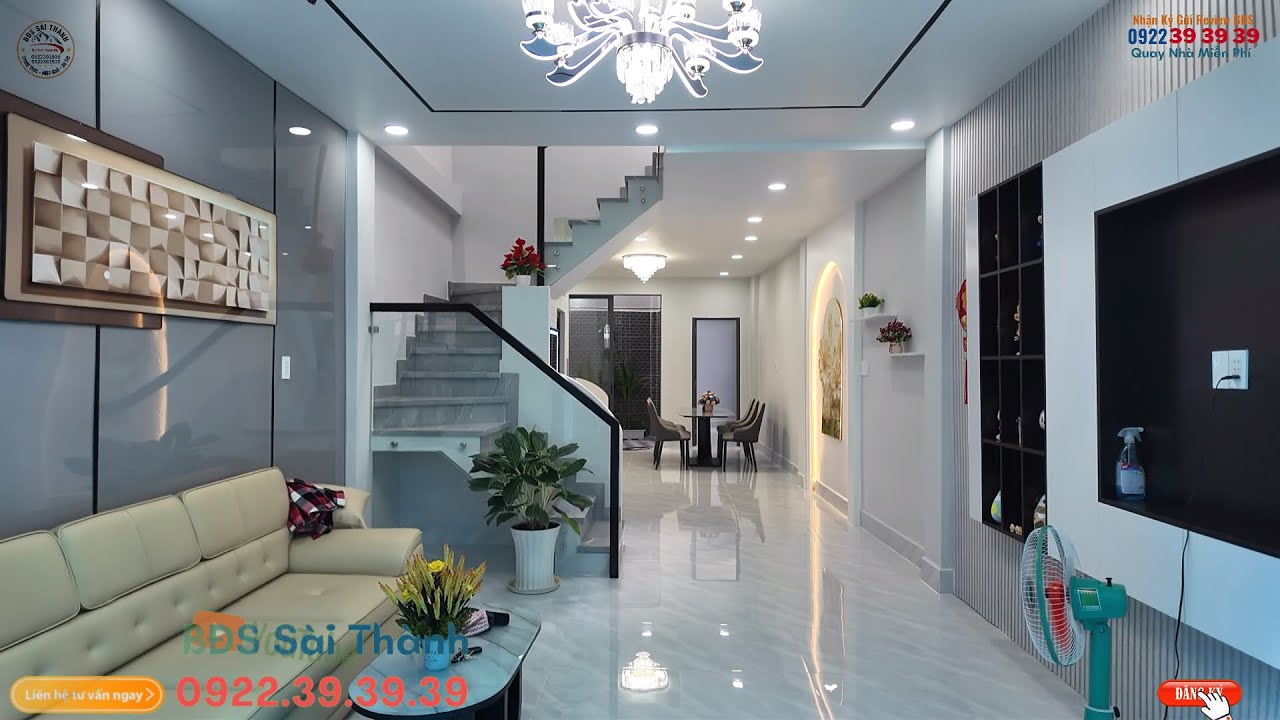 Đã Bán Quận 6 hẻm 4m thông 6,5m X 18m nhà mới có phòng dưới trệt 4PN 4WC  #0822393939 #0922393939